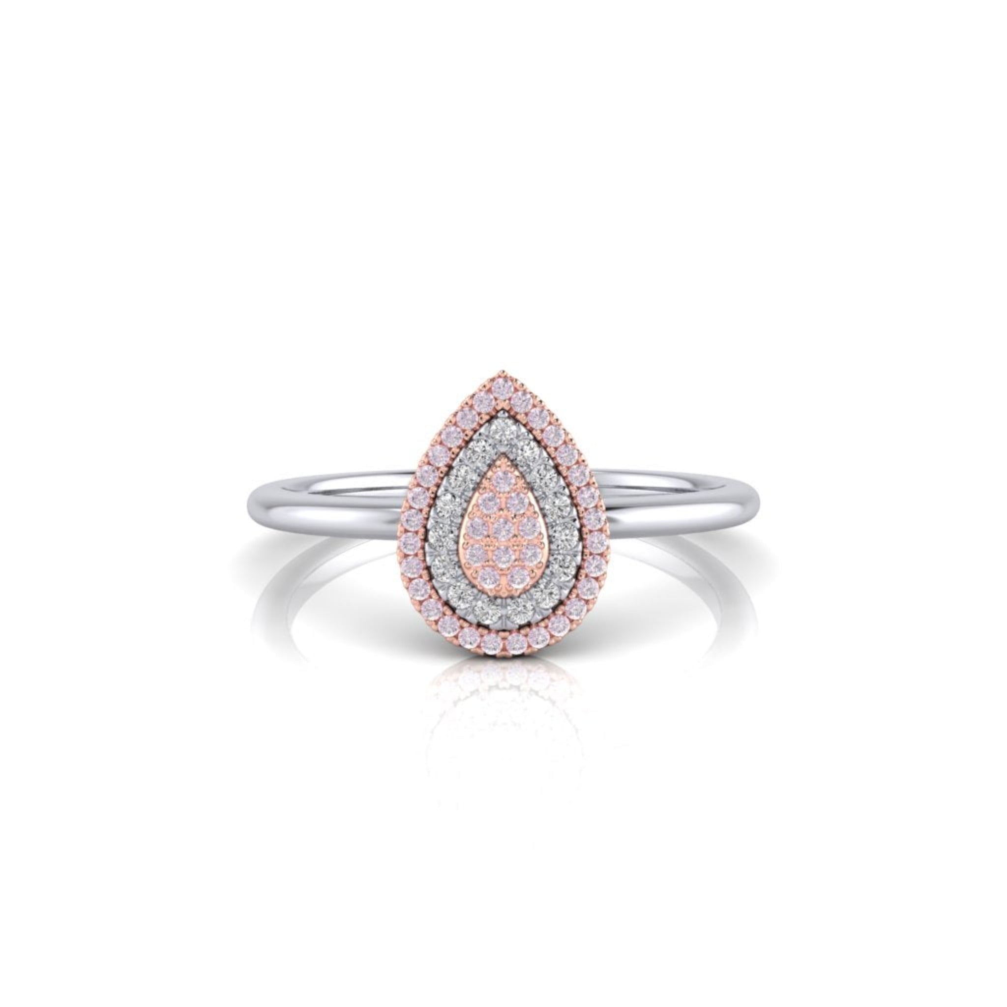 Eminence Pinks Alternating Pear Ring